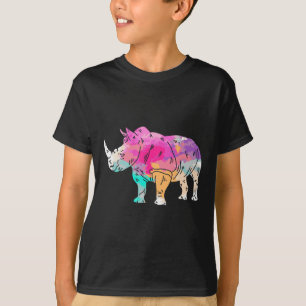 Rhinoceros Art Cute Artistic Rhino Zoo Safari Gift T-Shirt