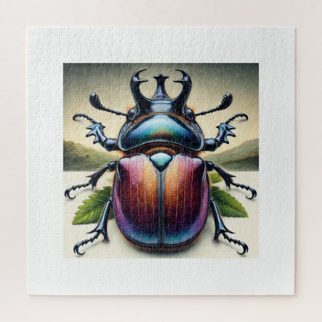 Rhinoceros Beetle 050824IREF208 - Watercolor Jigsaw Puzzle (Vertical)