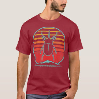 Rhinoceros Beetle Lover Retro Vintage 80s Style T-Shirt