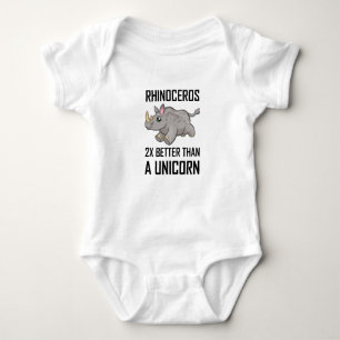 Rhinoceros Better Than Unicorn Baby Bodysuit