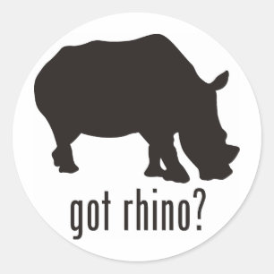 Rhinoceros Classic Round Sticker