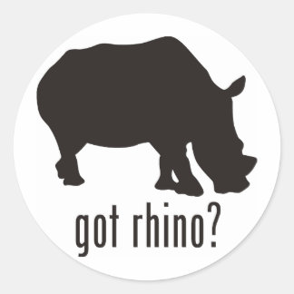 Rhinoceros Classic Round Sticker