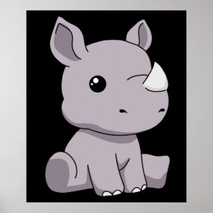 Rhinoceros Gifts Kids Rhino Gifts Rhinoceros Poster