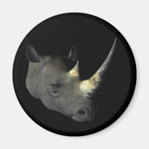 Rhinoceros Head Magnet