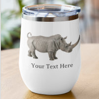 Rhinoceros Illustration Rhino Custom Message
