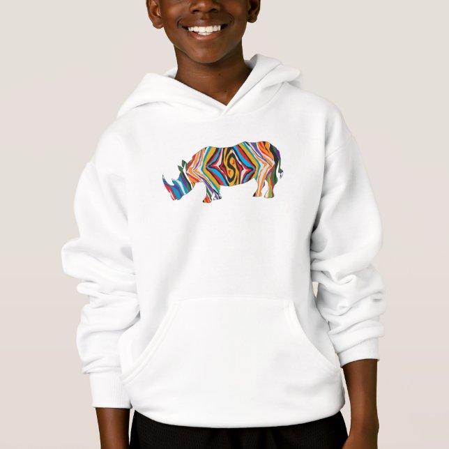 Rhinoceros in a Psychedelic Pattern (Front)