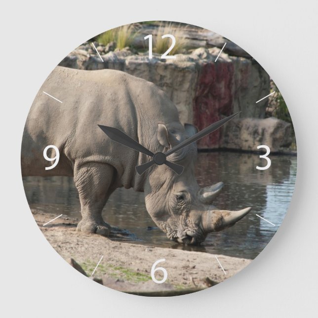 Rhinoceros Large Clock (Front)