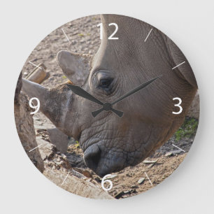 Rhinoceros Large Clock