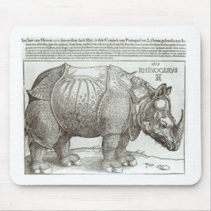 Rhinoceros, print given to Maximilian I (1459-1519 Mouse Pad