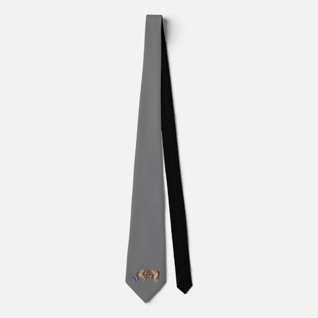 Rhinoceros Psychedelic Zebra Print Tie (Front)