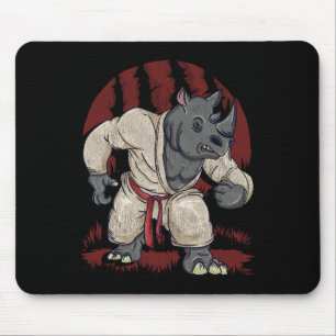 Rhinoceros Rhino Martial Artist Arts Mma Karate Ku Mouse Pad