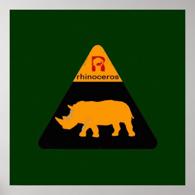rhinoceros sign prints (Front)