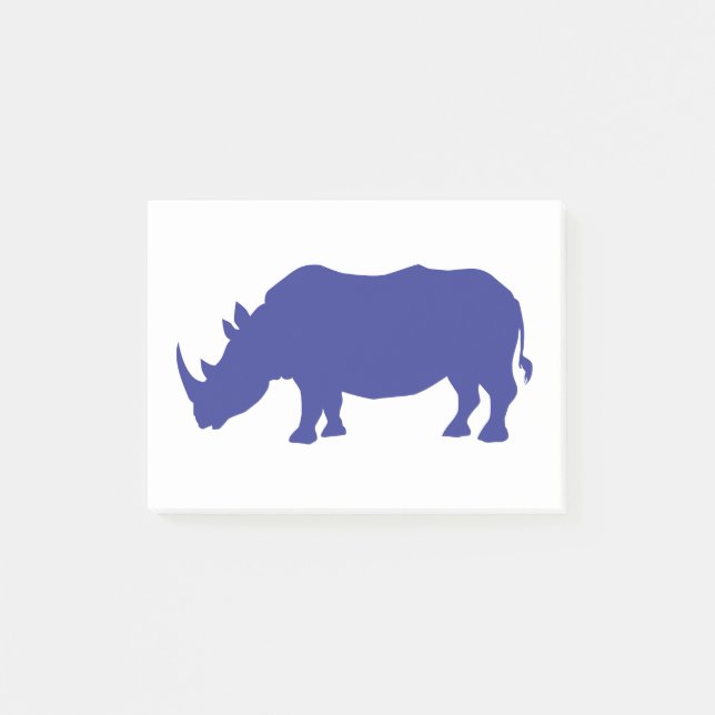 Rhinoceros Silhouette Post-it Notes (Front)