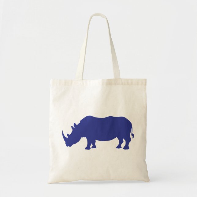 Rhinoceros Silhouette Tote Bag (Front)