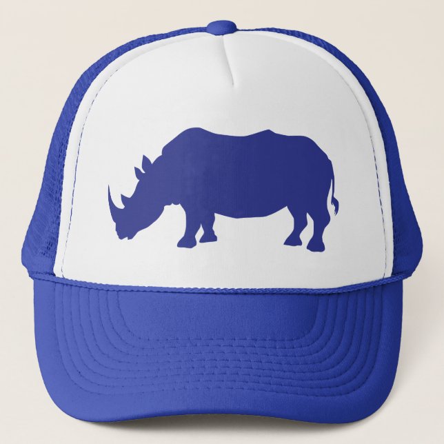Rhinoceros Silhouette Trucker Hat (Front)