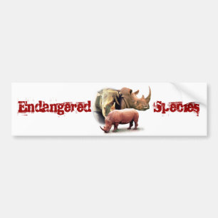 Rhinoceros The Endangered Species Sticker