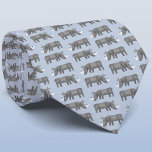 Rhinoceros Tie<br><div class="desc">A fun rhino pattern on a blue background, perfect for animal and wildlife lovers everywhere. Original art by Nic Squirrell.</div>