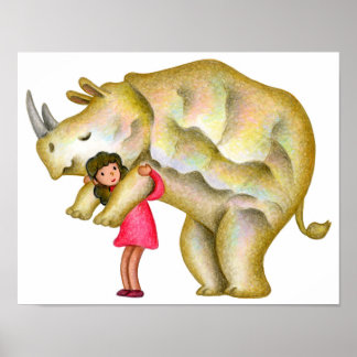 Rhinoceros wants to be spoiled by a girl. poster