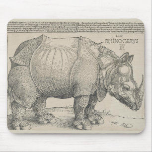 Rhinoceros, Woodcut by Albrecht Durer Mouse Pad