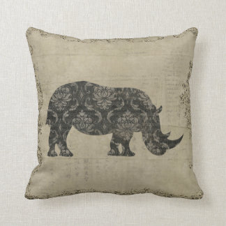Rhinoceroses Silhouette MoJo Pillow