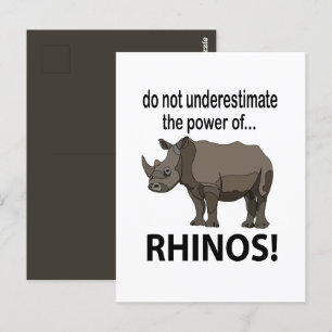 Rhinos Animal Funny Rhinos Postcard
