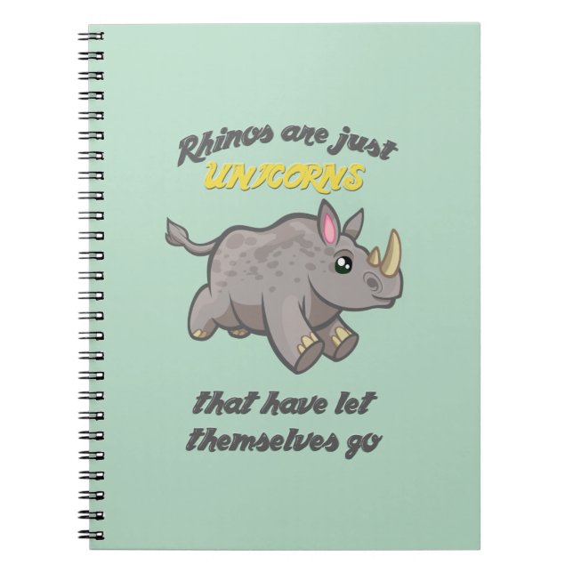 Rhinos are Unicorns Notebook (Front)