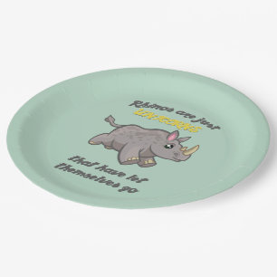 Rhinos are Unicorns Paper Plate