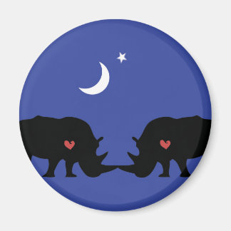 Rhinos in love magnet