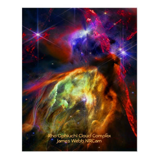 Rho Ophiuchi Cloud Complex - James Webb NIRCam Poster (Front)