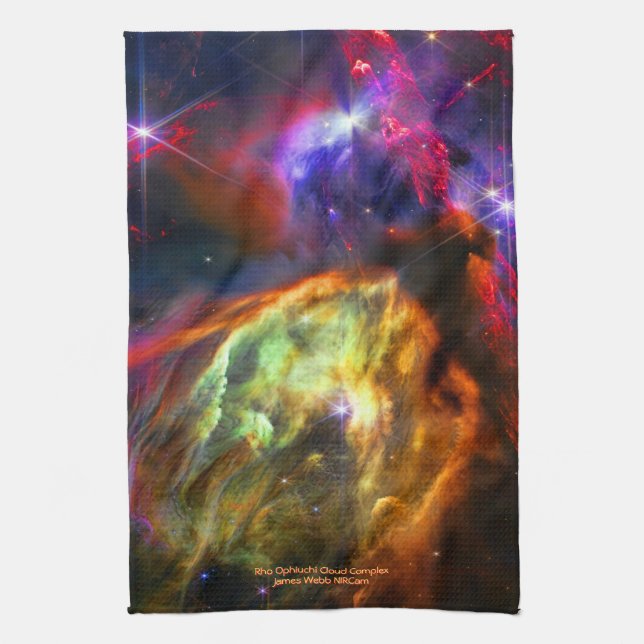 Rho Ophiuchi Cloud Complex - James Webb NIRCam Tea Towel (Vertical)