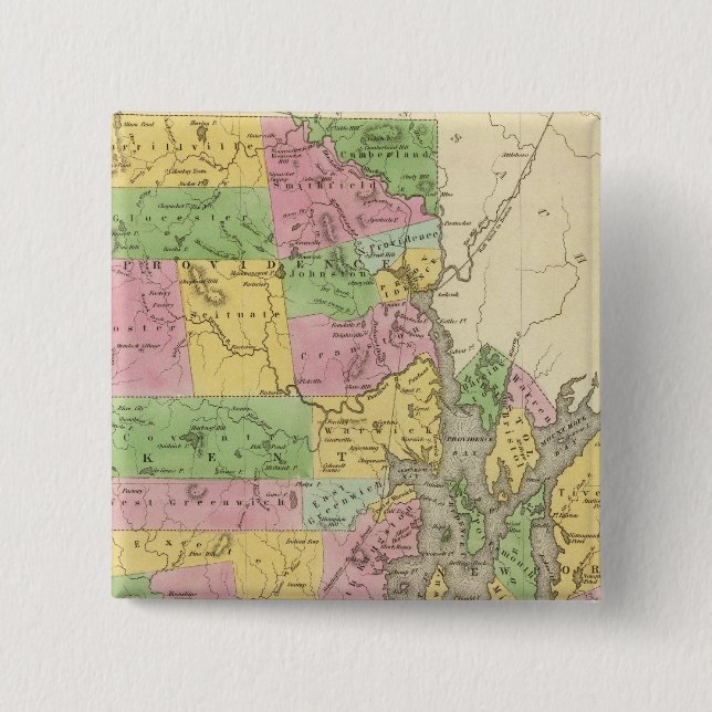 Rhode Island 3 15 Cm Square Badge (Front)