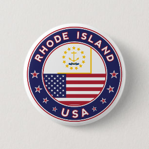 Rhode Island 6 Cm Round Badge