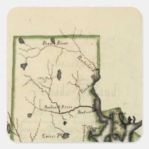 Rhode Island 6 Square Sticker