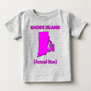 Rhode Island - Actual Size Baby T-Shirt