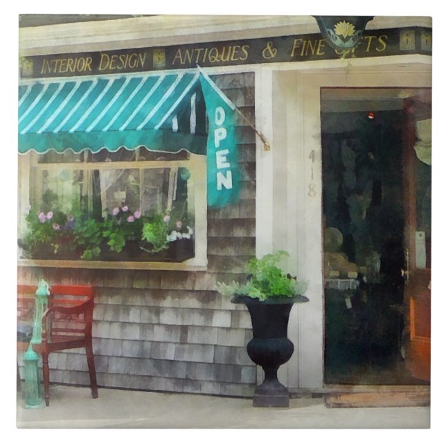 Rhode Island - Antique Shop Newport RI Tile (Front)