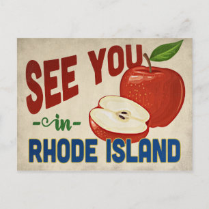 Rhode Island Apple - Vintage Travel Postcard