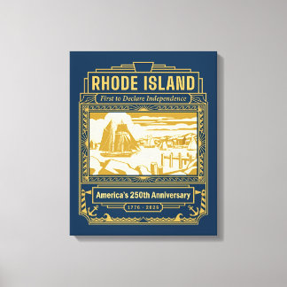 Rhode Island Art Deco America 250th Anniversary Canvas Print