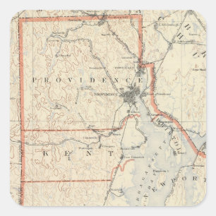 Rhode Island atlas 2 Square Sticker
