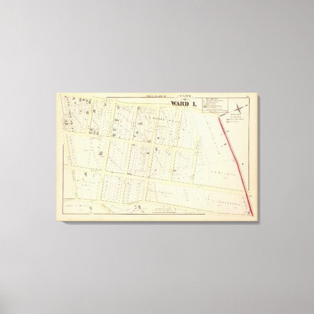 Rhode Island Atlas Map Canvas Print (Front)