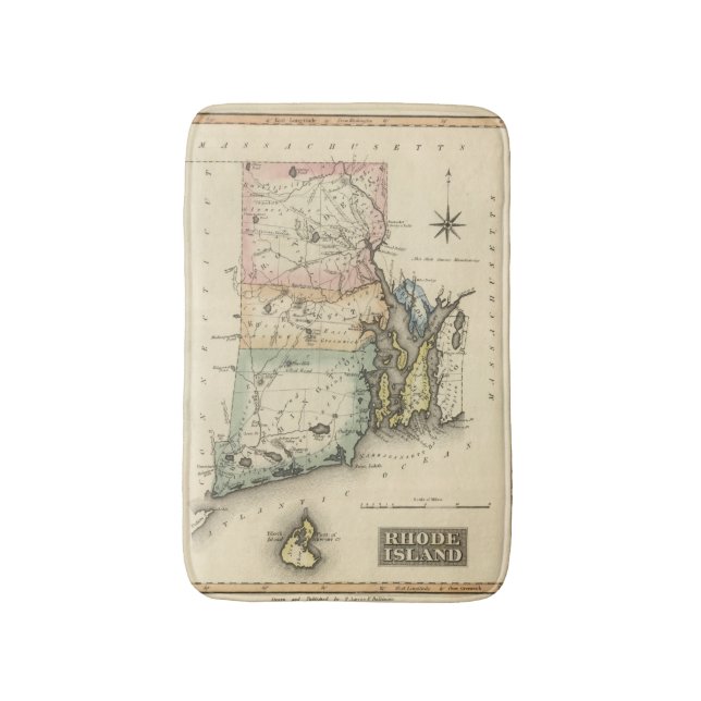 Rhode Island Bath Mat (Front Vertical)