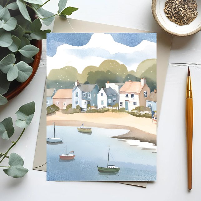Rhode Island Beach Shore Watercolor Postcard (Creator Uploaded)