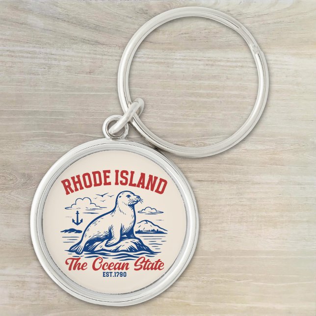 Rhode Island Beach Vibes Gift Idea Key Ring (Creator Uploaded)