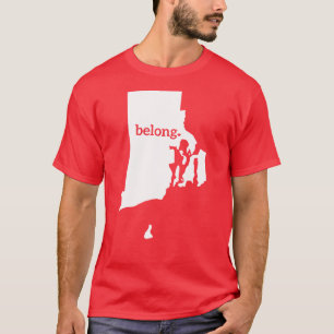 Rhode Island Belong State Map T-Shirt