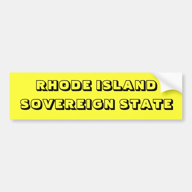 RHODE ISLAND BUMPER STICKER (Front)