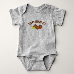Rhode Island Clam Cakes Fried Clamcakes Seafood RI Baby Bodysuit