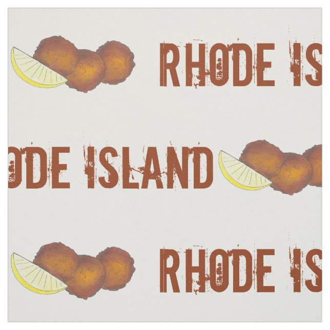 Rhode Island Clam Cakes Fried Clamcakes Seafood RI Fabric (Swatch)