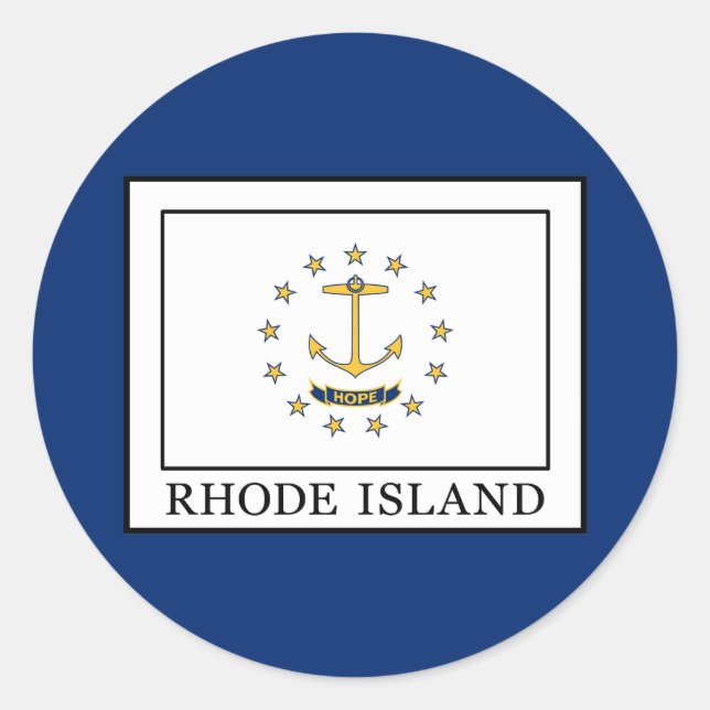 Rhode Island Classic Round Sticker (Front)
