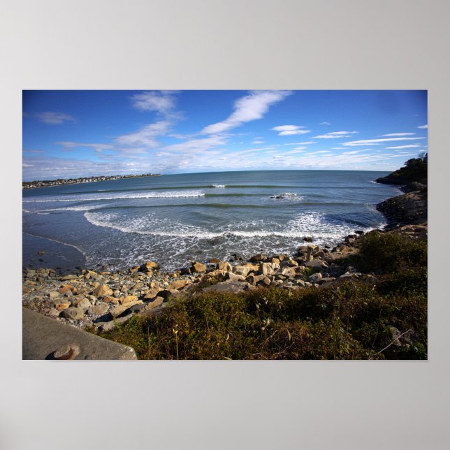 Rhode Island Cliffside Waterscape Poster (Front)