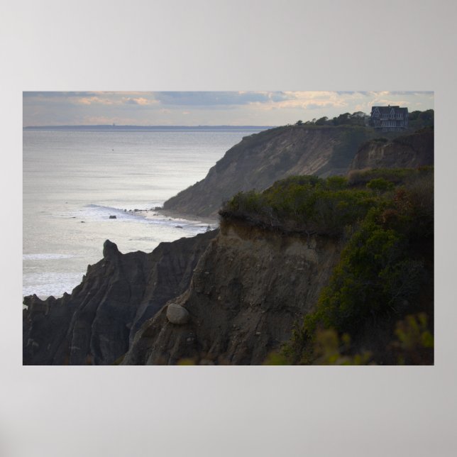 Rhode Island Cliffside Waterscape Poster (Front)