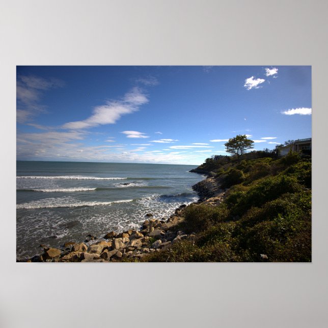 Rhode Island Cliffside Waterscape Poster (Front)